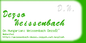 dezso weissenbach business card